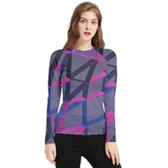 3d Lovely Geo Lines Women s Long Sleeve Rash Guard by Uniqued