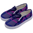 3d Lovely Geo Lines Kids  Canvas Slip Ons View2