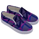 3d Lovely Geo Lines Kids  Canvas Slip Ons View3