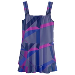 3d Lovely Geo Lines Kids  Layered Skirt Swimsuit by Uniqued