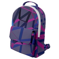 3d Lovely Geo Lines Flap Pocket Backpack (small) by Uniqued