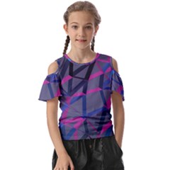 3d Lovely Geo Lines Kids  Butterfly Cutout Tee