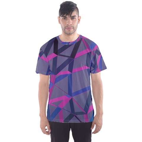 3d Lovely Geo Lines Men s Sport Mesh Tee by Uniqued