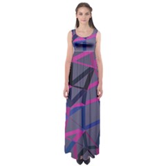 3d Lovely Geo Lines Empire Waist Maxi Dress by Uniqued