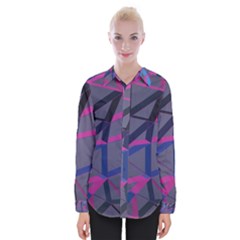 3d Lovely Geo Lines Womens Long Sleeve Shirt