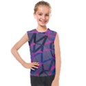 3d Lovely Geo Lines Kids  Mesh Tank Top View1