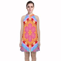 Digitalart Velvet Halter Neckline Dress  by Sparkle