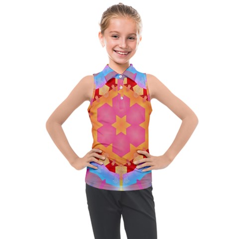 Digitalart Kids  Sleeveless Polo Tee by Sparkle