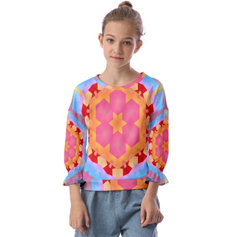 Digitalart Kids  Cuff Sleeve Top by Sparkle