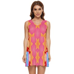 Digitalart Tiered Sleeveless Mini Dress