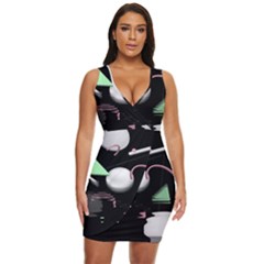 Digitalart Draped Bodycon Dress