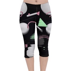 Digitalart Velvet Capri Leggings  by Sparkle