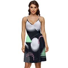 Digitalart V-neck Pocket Summer Dress 