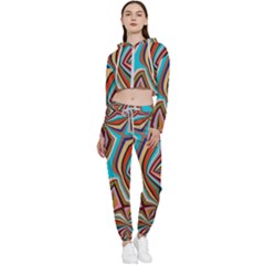 Digitalart Cropped Zip Up Lounge Set