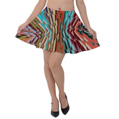 Digital Illusion Velvet Skater Skirt by Sparkle