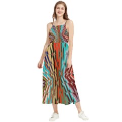 Digital Illusion Boho Sleeveless Summer Dress