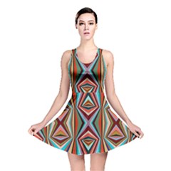 Digital Illusion Reversible Skater Dress