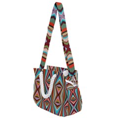 Digital Illusion Rope Handles Shoulder Strap Bag by Sparkle