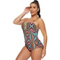 Digital Illusion Retro Full Coverage Swimsuit View2