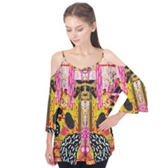 Digital Illusion Flutter Sleeve Tee 