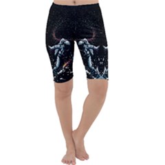 Digital Illusion Cropped Leggings  by Sparkle