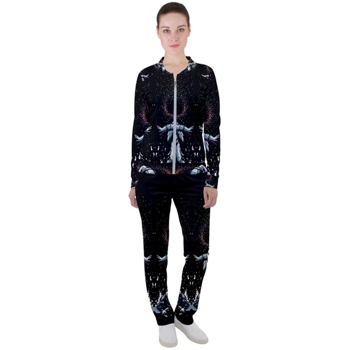 Digital Illusion Casual Jacket and Pants Set