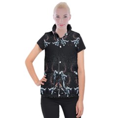 Digital Illusion Women s Button Up Vest by Sparkle