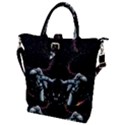 Digital Illusion Buckle Top Tote Bag View1