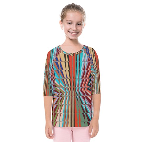 Digital Illusion Kids  Quarter Sleeve Raglan Tee by Sparkle