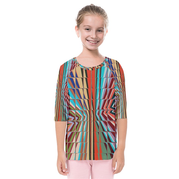 Digital Illusion Kids  Quarter Sleeve Raglan Tee