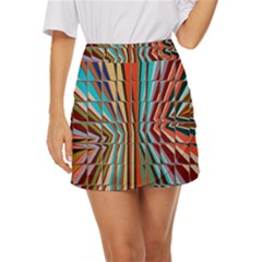 Digital Illusion Mini Front Wrap Skirt