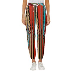 Digital Illusion Cropped Drawstring Pants