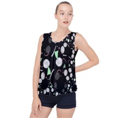 Digital Illusion Bubble Hem Chiffon Tank Top by Sparkle