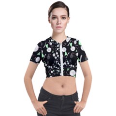 Digital Illusion Short Sleeve Cropped Jacket by Sparkle