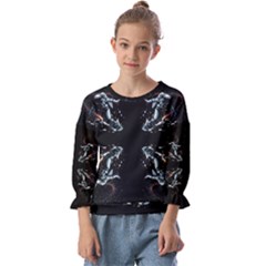 Digital Illusion Kids  Cuff Sleeve Top