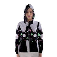 Digital Illusion Women s Hooded Windbreaker by Sparkle