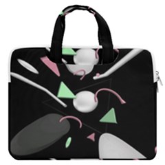 Digital Illusion Macbook Pro Double Pocket Laptop Bag by Sparkle