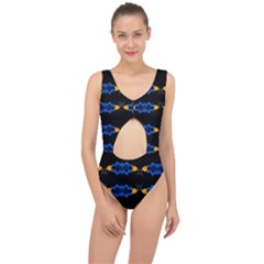 Digital Illusion Center Cut Out Swimsuit by Sparkle