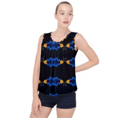 Digital Illusion Bubble Hem Chiffon Tank Top by Sparkle