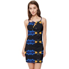 Digital Illusion Summer Tie Front Dress