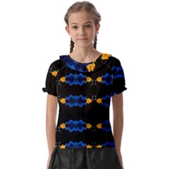 Digital Illusion Kids  Frill Chiffon Blouse