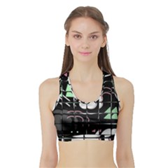 Digital Illusion Sports Bra With Border by Sparkle