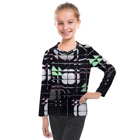 Digital Illusion Kids  Long Mesh Tee by Sparkle