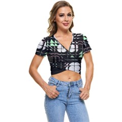 Digital Illusion Short Sleeve Foldover Tee