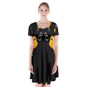 Digital Illusion Short Sleeve V-neck Flare Dress View1