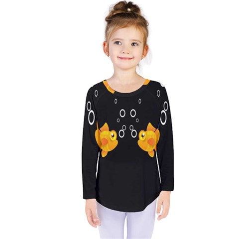 Digital Illusion Kids  Long Sleeve Tee by Sparkle