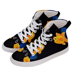 Digital Illusion Women s Hi-top Skate Sneakers by Sparkle