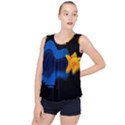 Digital Illusion Bubble Hem Chiffon Tank Top View1