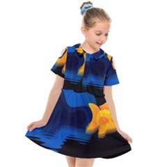 Digital Illusion Kids  Short Sleeve Shirt Dress