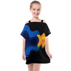 Digital Illusion Kids  One Piece Chiffon Dress